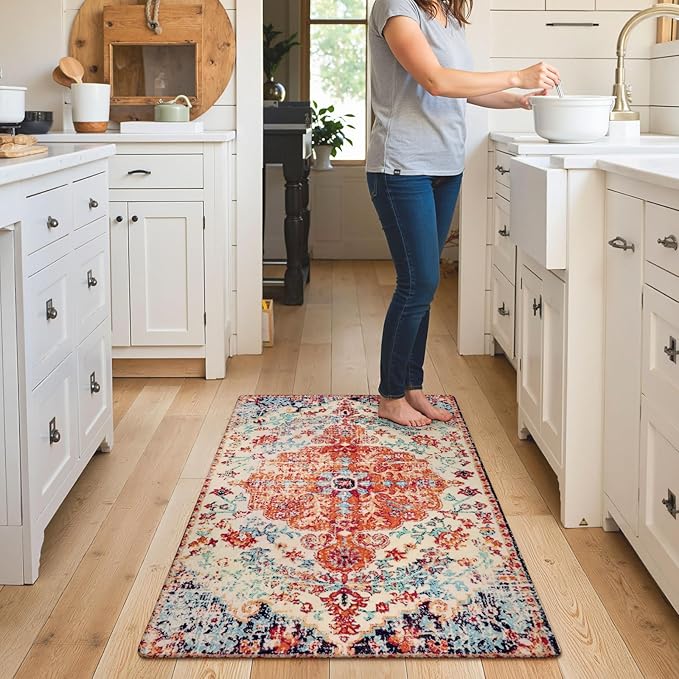 Lahome Bohemian Floral Medallion Area Rug - Image 4