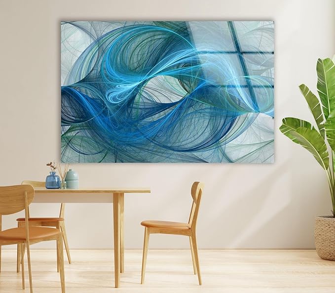 My Photostation.com 28Wx18H'' Blue Energy Abstract Wall Art – Fluid Motion - Image 9