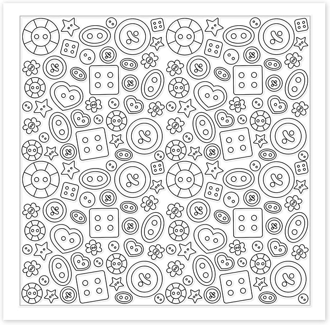 CHGCRAFT Button Pattern Polymer Clay Texture Sheets Heart Graphic Geometric - Image 8