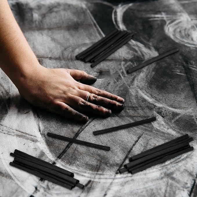 Gueevin 24 Pcs Willow Charcoal Sticks, Willow Charcoal, and Fine Art Christmas - Image 5