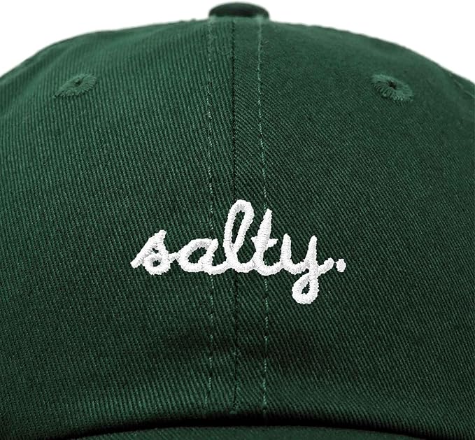 DALIX Salty Embroidered Cotton Beach Baseball Cap Adjustable Dad Hat Womens