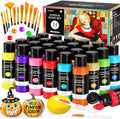 40 PCS Acrylic Paint Set with 12 Brushes, 2 Knives & Palette, 24 Colors Art by POPYOLA