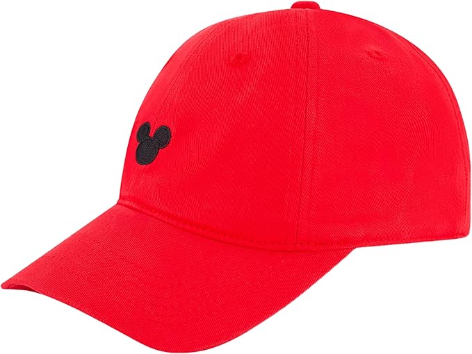 Disney Unisex Adult Disney Mickey Mouse Dad Hat, Adult Baseball Cap with Curved Brim