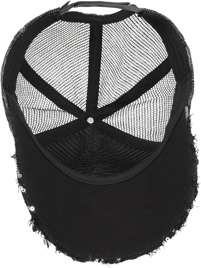 Hoce Fashion Rhinestone Denim Baseball Cap Studded Bling Hat for Women