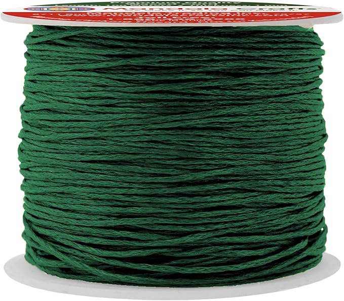 Mandala Crafts 1mm 109 Yards Evergreen Cotton Waxed Cord by MandalaCrafts