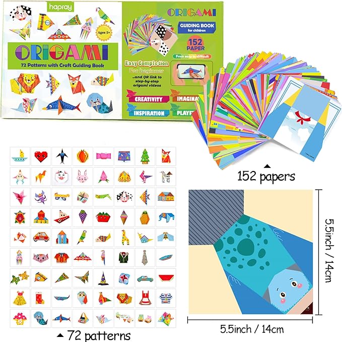 hapray Origami Kit for Kids Ages 5-8 8-12, - Image 2