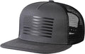 UALON Baseball Cap, Snapback Trucker Hat for Men & Women with American Flag and Adjustable, Breathable Mesh, Flat Bill Hats