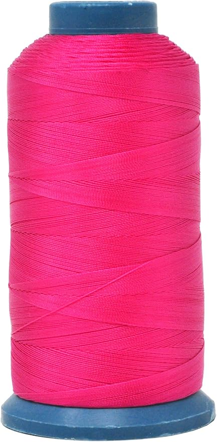 Mandala Crafts Bonded Nylon Thread Hot Pink Heavy Duty Sewing Threads by MandalaCrafts