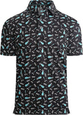 Damipow Premium Golf Shirts for Men Dry Fit Performance Polo Short Sleeve Collared Shirt