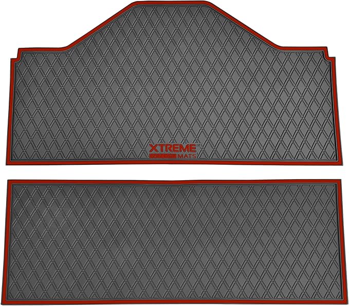 Xtreme MATS Evolution D5 Golf Cart Floor Mat Set - Rubber Double Diamond Design - Fits DMAX, D5, 2+2, 4F, 6F, Including Evolution Maverick and Ranger Trims