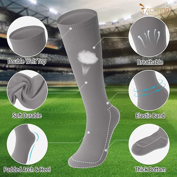 Baseball Socks and Belt for Youth Adult Softball Socks Combo Elastic Waist Belt for Men Kids Boys Girls Women JASGOOD