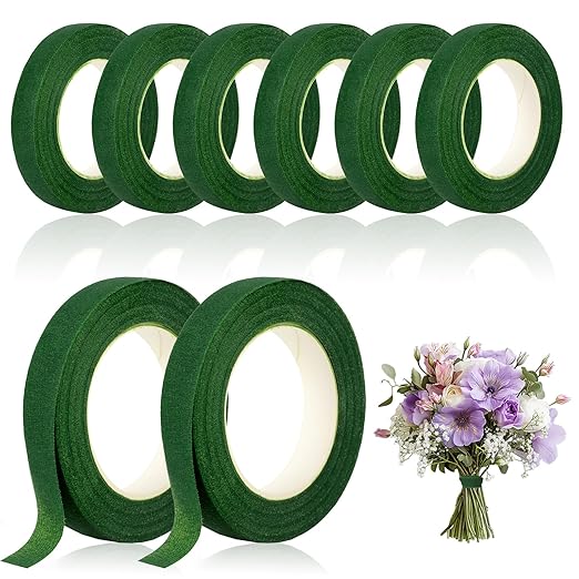 8 Rolls Floral Tape 1/2inch Flower Tape, 30 Yards Florist Tape by Unknown