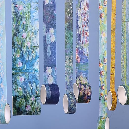 32 Rolls Washi Tape Set, Colored Van Gogh Patterns Decorative Masking Tape - Image 5