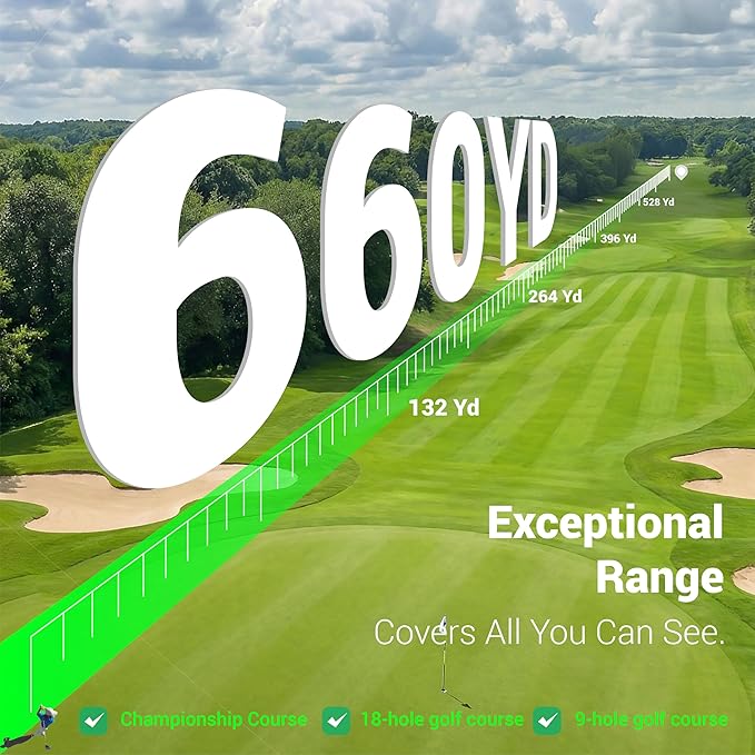 Golf Rangefinder with Slope & Magnet, 660 Yards Range Finde Golf with Flag Pole Locking Vibration, IP54, Ergonomic Design, Anti-Shake, Rechargeable Golf Accessories for Golfers
