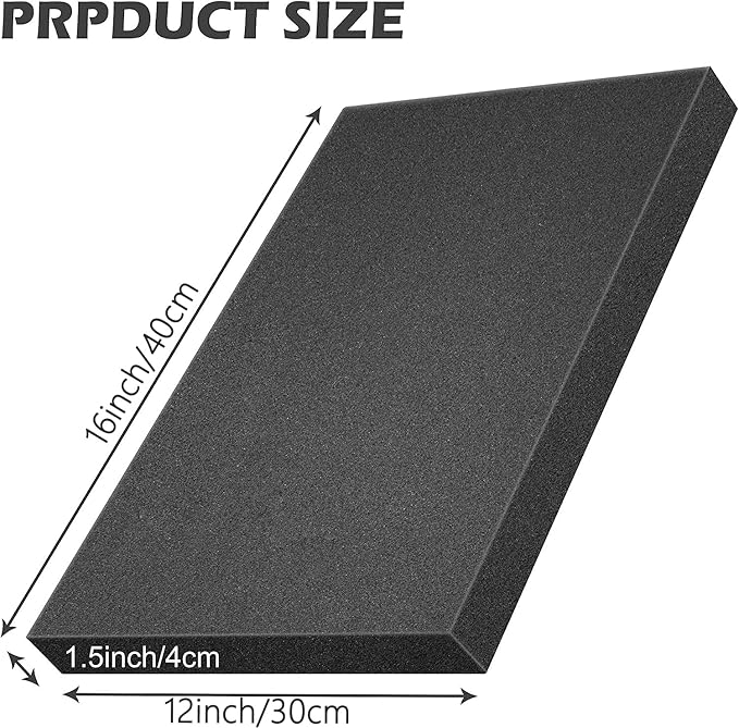 6 Pcs Polyurethane Foam Sheet- 16 x 12 x 1.5 Inch Cuttable Foam Inserts - Image 2