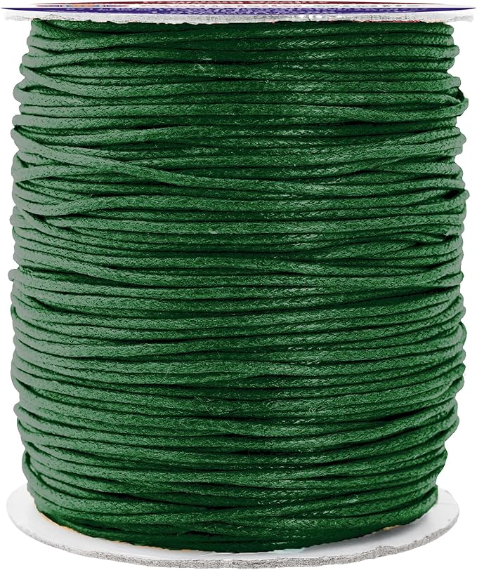 Mandala Crafts 1.5mm 109 Yards Evergreen Cotton Waxed Cord by MandalaCrafts