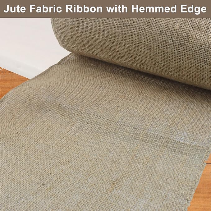 12" Wide Natural Burlap Fabric - Image 3