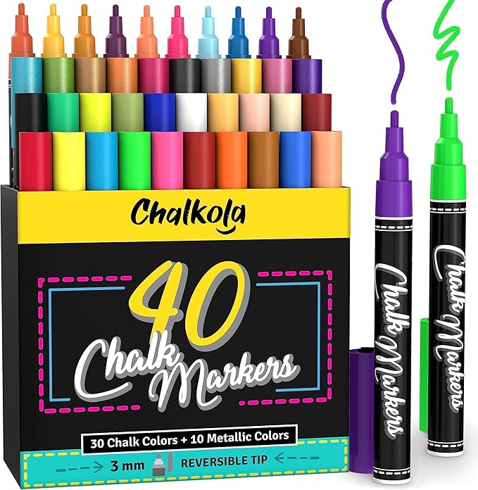Fine Tip Chalk Markers by Chalkola