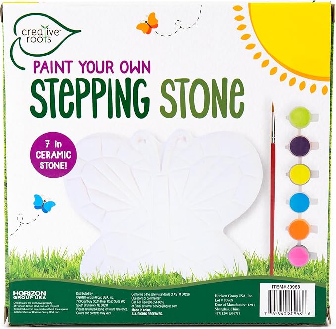 Creative Roots Mosaic Butterfly Stepping Stone Kit, Includes 7-Inch Ceramic - Image 10