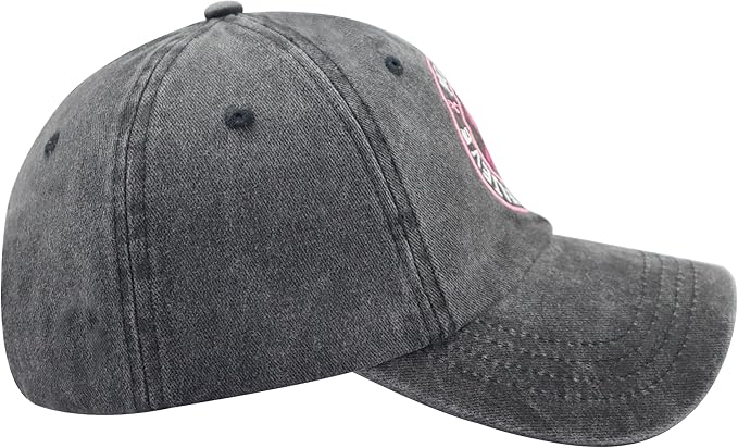 Believe Hope and Fight Hat for Women, Adjustable Cotton Embroidered Pink Ribbon Breast Cancer Baseball Cap