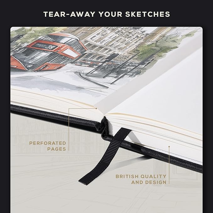 Beechmore Books A3 Sketchbook – 11.7x16.5 Premium Vegan Leather Bound Extra - Image 5