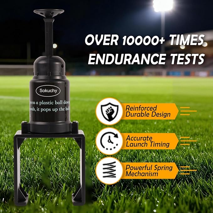 Baseball Practice Popper, Pop Up Tee Balls to The Perfect Height for Batting Trainer, Batting Machine for Practicing Hitting Without a Pitcher