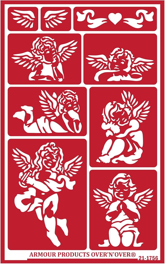 Over'N'Over Reusable Glass Etching Stencils – Durable Self-Stick Designs by OVER+%27N%27+OVER