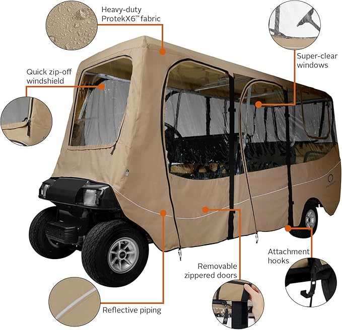 Classic Accessories Fairway Golf Cart Deluxe Enclosure