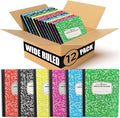 PARTH iMPEX 12 Pack Bulk Composition Notebooks Wide Ruled, 200 Pages, 9-3/4 x by PARTHIMPEX