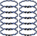12Pack Baseball Necklaces for Boys, 18inches Braided Rope Tornado Titanium Sports Necklaces, Ideal for Baseball Team Gifts, Party Favors, Baseball Accessories Drip，Multi-Color