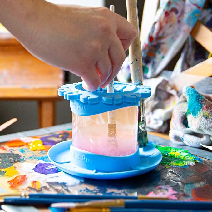 Paint Puck Ultimate Rinse Cup Paint Brush Cleaner – Non-Spill Paint Water Cup & - Image 6