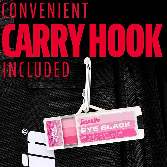 Franklin Sports Eye Black Stick - Baseball Softball + Football Eye Black for Kids + Adults - Sun Glare Reduction - Pink Fusion