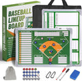 ZPU Magnetic Baseball Lineup Board for Dugout, Baseball/Softball Clipboard for Coaches, Baseball Coaching Board with Dry Erase, Marker pens, Magnets & Storage Bag