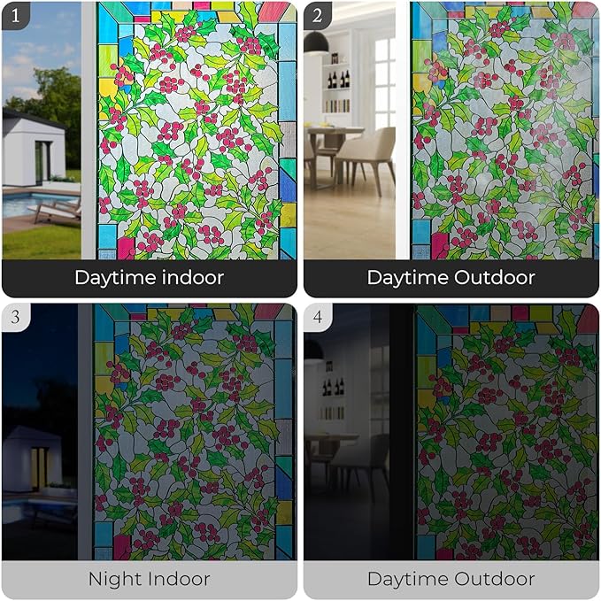 3D Stained Glass Window Film, Decorative Window Privacy Film - Image 5