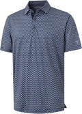 M MAELREG Mens Golf Shirt Short Sleeve Dry Fit Print Moisture Wicking Performance Patterns Collared Polo Shirt