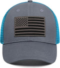 American Flag Trucker Hat - Snapback Hats for Men Women Baseball Cap - Breathable Mesh & Adjustable Fit for Casual Wear
