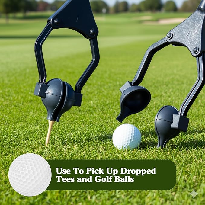 Golf Ball Teeing Aid Device For Seniors V2.0 | Golf Ball Dispenser Eliminates Bending | Motorless Golfing Dispenser Tees Up Your Golfing | Adaptive Gifts For Seniors | Foldable Tee Assistant