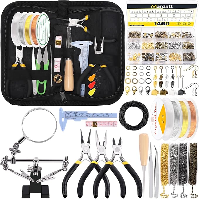 Mardatt 1488Pcs Jewelry Making Supplies Kit by Mardatt