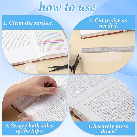 Clear Book Binding Tape 2 Inch Wide Archival Safe Acid-Free Book Repair Tape - Image 3