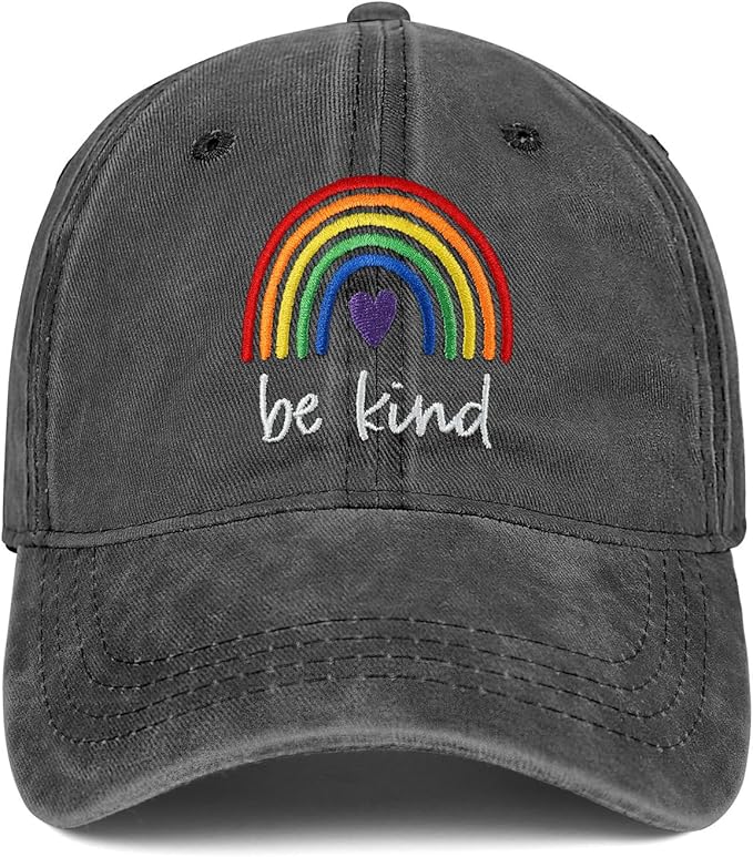 Gay Pride Rainbow Trucker Hat for Men and Women LGBT Embroidered Adjustable Washable LGBTQ Baseball Cap Gifts