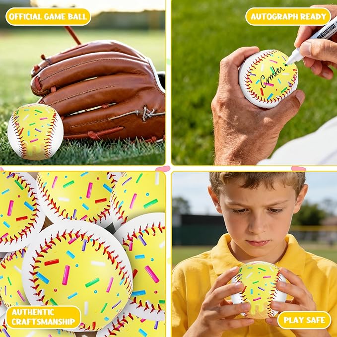 Baseballs PVC 9in Practice Baseball for Training Hitting Lifestyle Decor Ideal Personalized Inspired Gifts for Players Coaches Moms