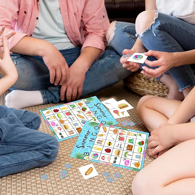 Summer Party Bingo Game Cards, Hawaiian Bingo Card - Image 4