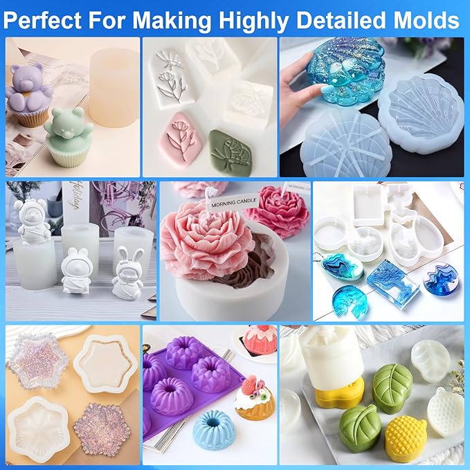 CHANGTIKEJI Silicone Mold Making Kit, 282oz 10A Elastic Liquid Silica Gel - Image 4