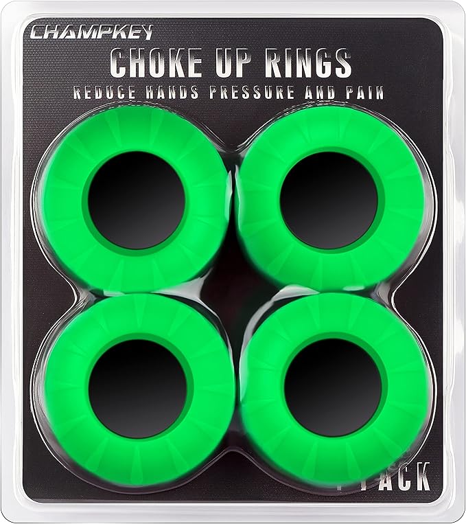 CHAMPKEY Premium Choke Up Rings 4 Pack | Reduced Hands Pain and Pressure Baseball Rings | Ideal for Baseball, Softball and Tee Ball Bat