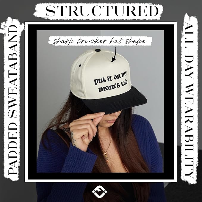 Funky Junque Trucker Hat Women Men 2-Tone Baseball Cap – Vintage Western Style Embroidered Snapback, Premium Cotton Blend