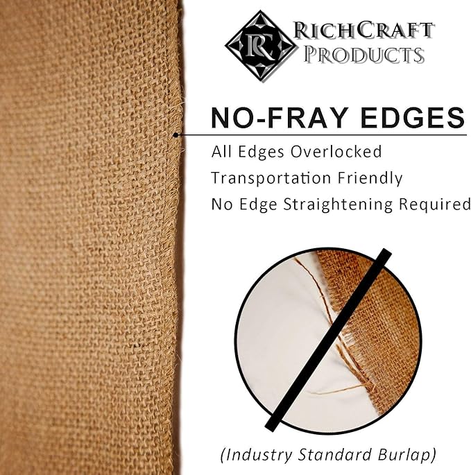 12" x 10yd NO-FRAY Burlap Roll ~ 3 - Image 4