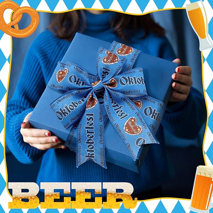 12 Rolls Oktoberfest Wired Edge Ribbon - Image 5