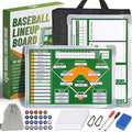 ZPU Magnetic Baseball Lineup Board for Dugout, Baseball/Softball Clipboard for Coaches, Baseball Coaching Board with Dry Erase, Marker pens, Lineup Cards, Magnets & Storage Bag