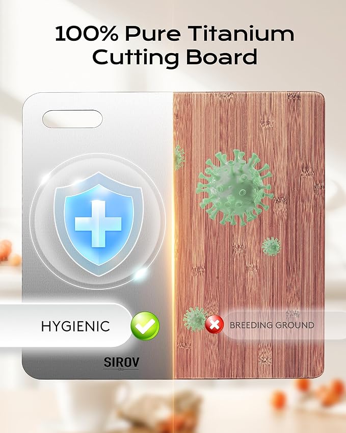 Titanium Cutting Board, 100% Pure Titanium Kitchen Cutting Board, Non-Toxic & - Image 3