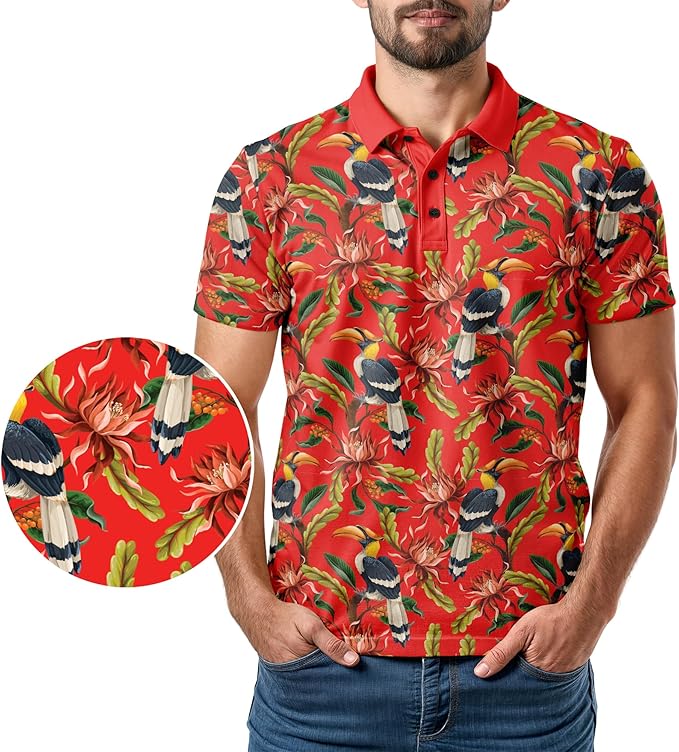 Funny Parody Golf Polo Shirt – Fun Movie Performance Quick Dry UPF Sun Protection Moisture Wicking Casual Wear Shocker Golf